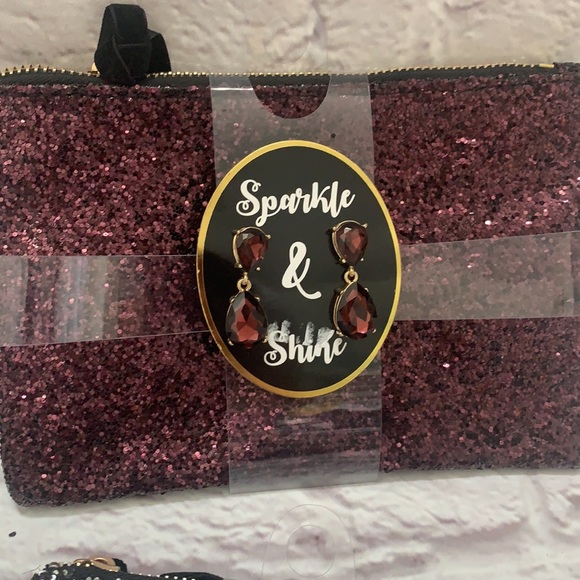 Sparkle bag accessories clutch & matching earrings - Picture 4 of 5